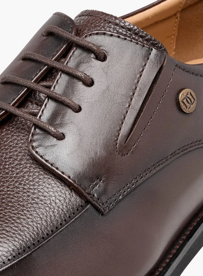 DUCHINI Men Leather Lace-Up Derby Shoes